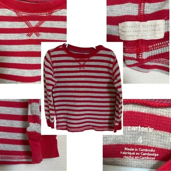 7 Piece Bundle! 3 shirts, 3 jackets and 1 vest!  4T- Plaid- Dinosaur- Stripes - Picture 8 of 9